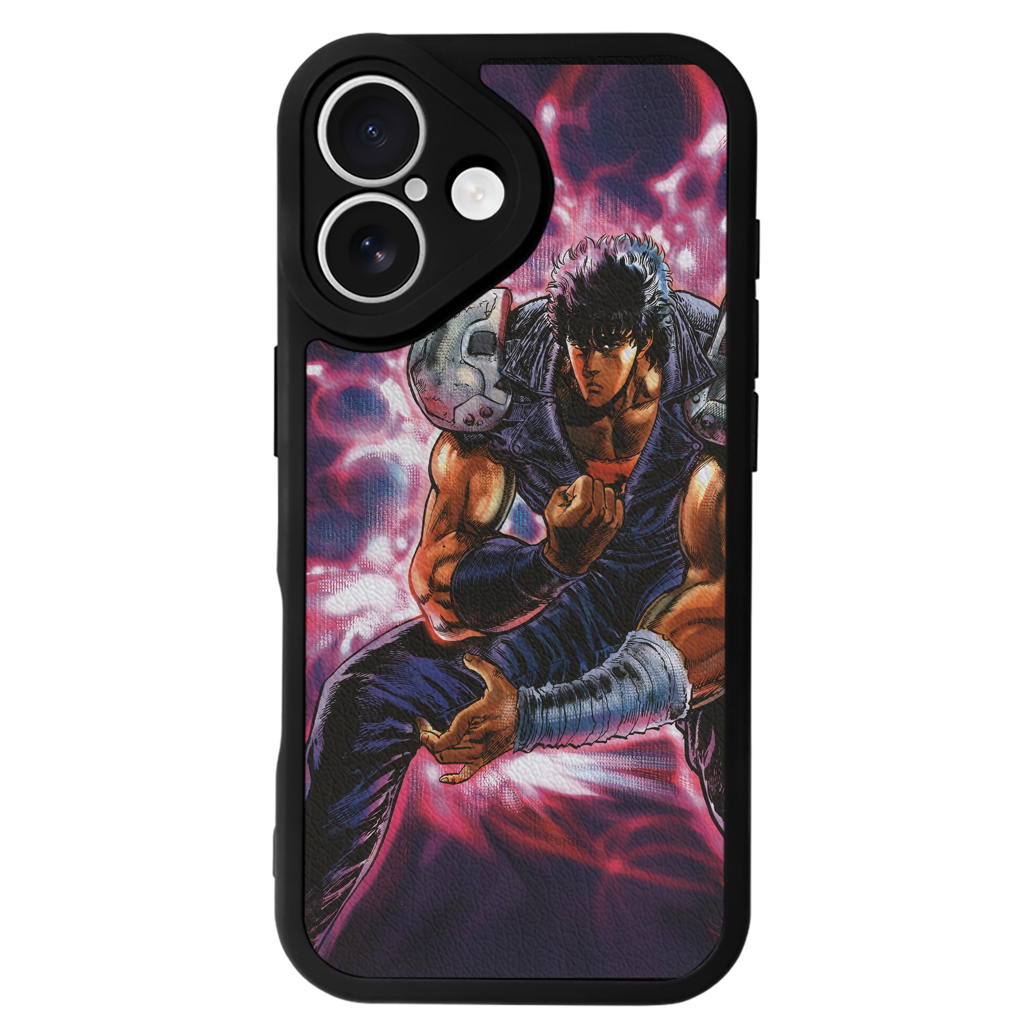 （画像用） 北斗の拳 Fist of the North Star 【iPhone 16シリーズ対応】シリコンスマホケース（レザー調） 材質：シリコン